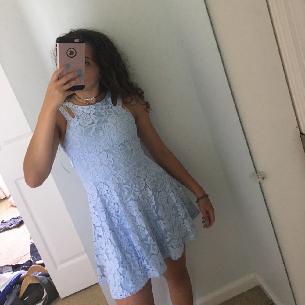 Lace dress with two straps